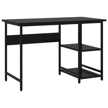 Computertisch Schwarz 105x50x72 cm MDF und Metall
