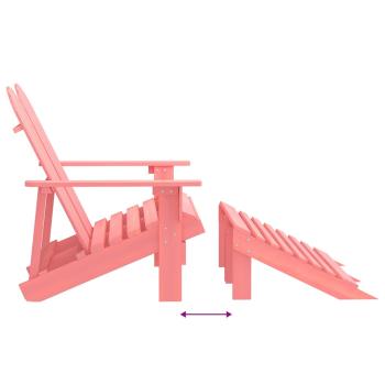 Adirondack-Gartenbank 2-Sitzer mit Fu?teil Tannenholz Rosa