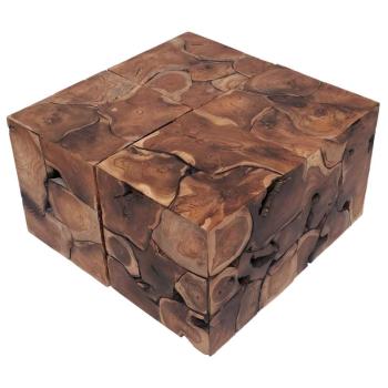 Hocker 4 Stk. Braun 40x40x45 cm Massivholz Teak