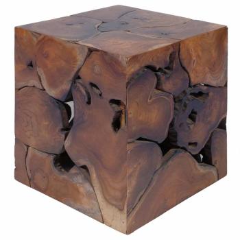 Hocker 4 Stk. Braun 40x40x45 cm Massivholz Teak