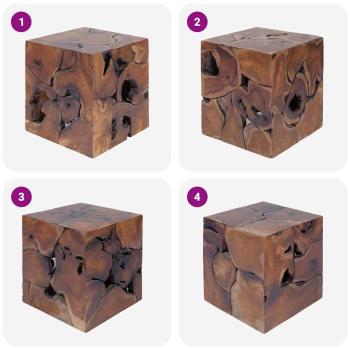 Hocker 4 Stk. Braun 40x40x45 cm Massivholz Teak