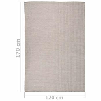 Outdoor-Teppich Flachgewebe 120x170 cm Hellgrau