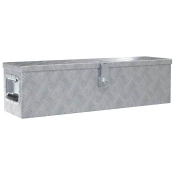 Aluminiumkiste 80,5×22×22 cm Silbern