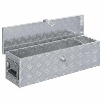 Aluminiumkiste 80,5×22×22 cm Silbern
