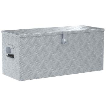 Aluminiumkiste 90,5×35×40 cm Silbern