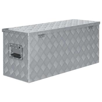 Aluminiumkiste 90,5×35×40 cm Silbern