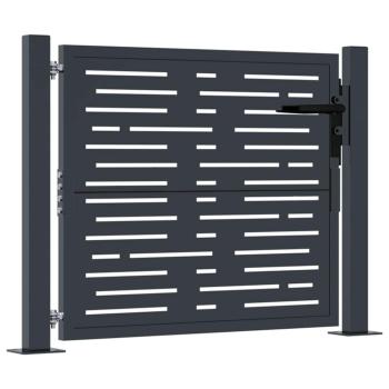 Gartentor Anthrazit 100x75 cm Stahl Quadratisches Design