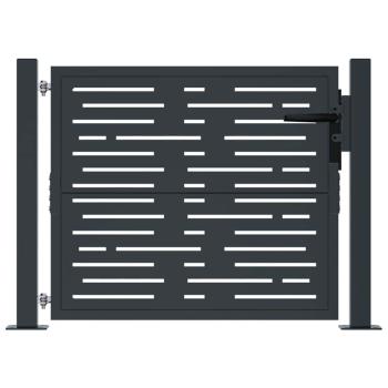 Gartentor Anthrazit 100x75 cm Stahl Quadratisches Design