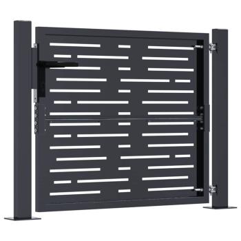 Gartentor Anthrazit 100x75 cm Stahl Quadratisches Design