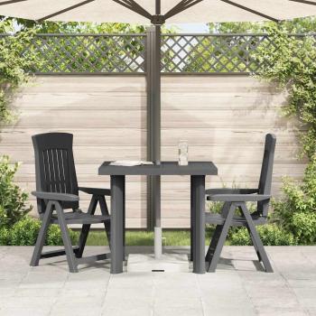 Gartentisch Anthrazit 80x75x72 cm Kunststoff
