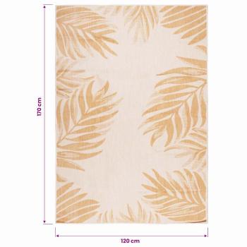 Outdoor-Teppich Flachgewebe 120x170 cm Blattmuster
