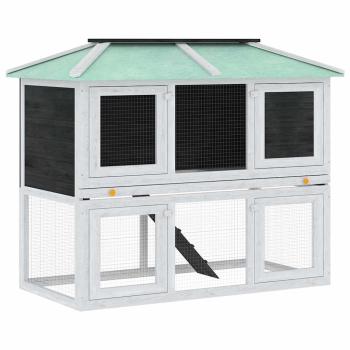 Kleintier-/Kaninchenstall 2 Etagen Holz