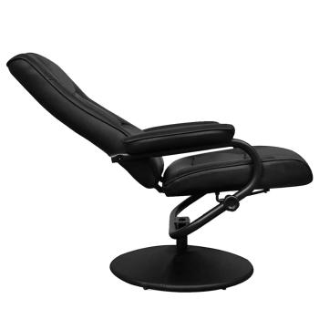 TV-Sessel mit Fu?hocker Schwarz Kunstleder