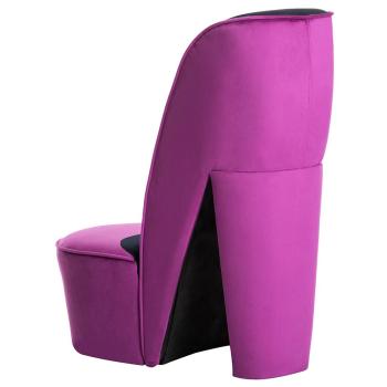 Stuhl in Stöckelschuh-Form Lila Samt