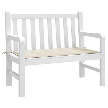 Gartenbank-Auflage Creme 120x50x3 cm Oxford-Gewebe