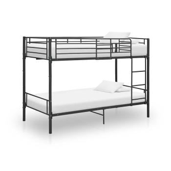 Etagenbett Schwarz Metall 90?200 cm