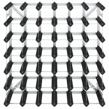 Weinregal für 42 Flaschen Schwarz Massivholz Kiefer