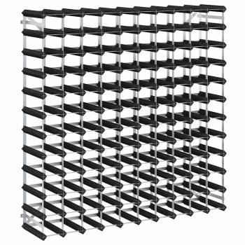 Weinregal für 120 Flaschen Schwarz Massivholz Kiefer