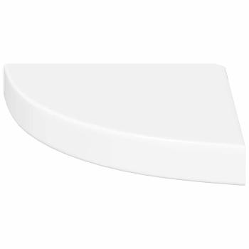 Schwebendes Eckregal Hochglanz-Wei? 25x25x3,8 cm MDF