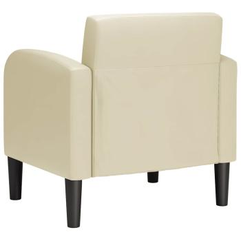 Sessel mit Armlehnen Creme 54 cm Kunstleder
