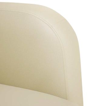 Sessel mit Armlehnen Creme 54 cm Kunstleder