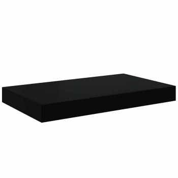 Schweberegal Hochglanz-Schwarz 40x23,5x3,8 cm MDF