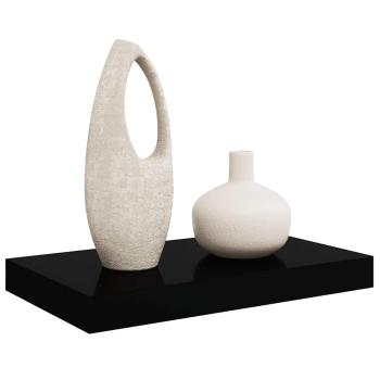 Schweberegal Hochglanz-Schwarz 40x23,5x3,8 cm MDF
