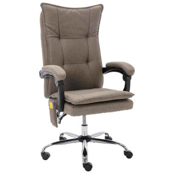 ARDEBO.de - Massage-Bürostuhl Taupe Stoff