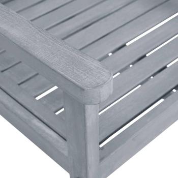 Gartenstühle 6 Stk. Massivholz Akazie Grau