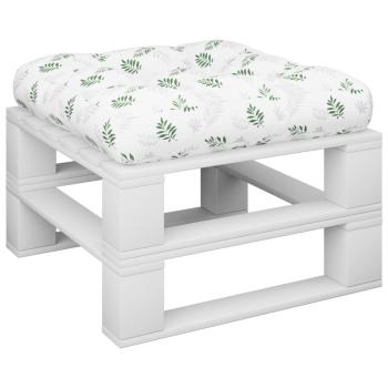 Palettenkissen Blattmuster 50x50x12 cm Stoff
