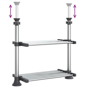 Küchenregal 50x25x(50-70) cm Aluminium