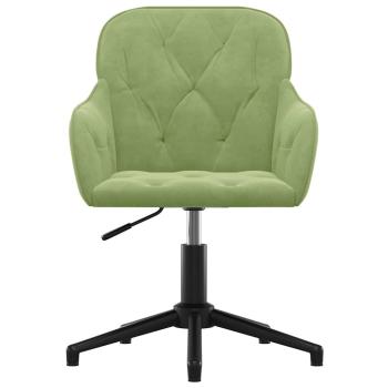 Bürostuhl Drehbar Hellgrün Samt