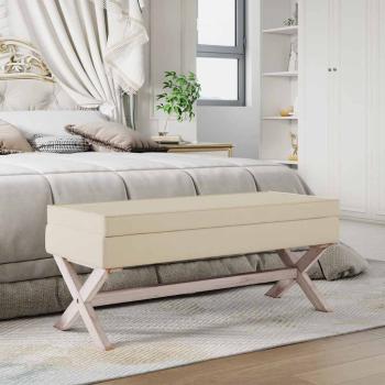 ARDEBO.de - Hocker mit Stauraum 110x45x49 cm Leinen