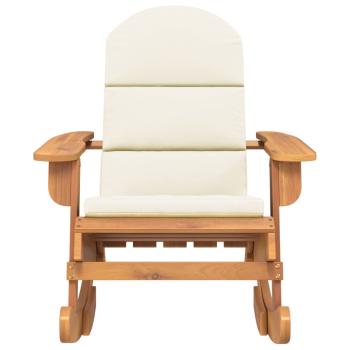 Adirondack-Schaukelstuhl mit Kissen Massivholz Akazie