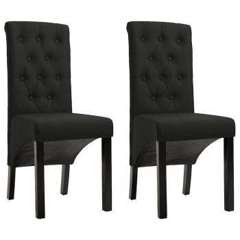 ARDEBO.de - Esszimmerstühle 2 Stk. Schwarz Stoff