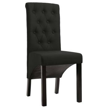 Esszimmerstühle 2 Stk. Schwarz Stoff