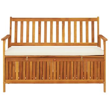 Garten Aufbewahrungsbank Akazienholz Massiv 120 x 63 x 84 cm