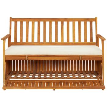 Garten Aufbewahrungsbank Akazienholz Massiv 120 x 63 x 84 cm