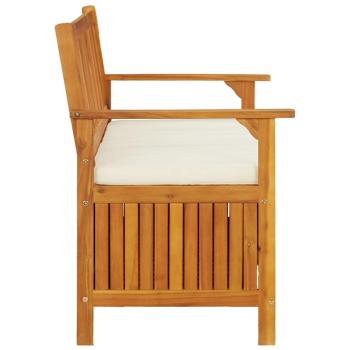 Garten Aufbewahrungsbank Akazienholz Massiv 120 x 63 x 84 cm