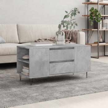 ARDEBO.de - Couchtisch Betongrau 102x44,5x50 cm Holzwerkstoff