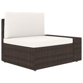 Modulares 2-Sitzer-Sofa Poly Rattan Braun