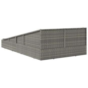 Gartenbett Grau 110x200 cm Poly Rattan