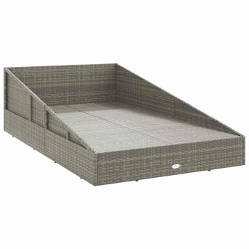 Gartenbett Grau 110x200 cm Poly Rattan