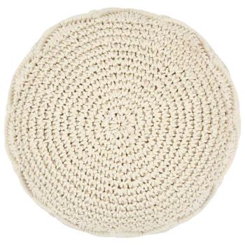Makramee Sitzpuff Handgefertigt 45 x 30 cm Baumwolle