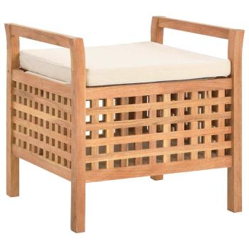 ARDEBO.de - Sitzbank mit Stauraum 49×48×49 cm Walnuss Massivholz