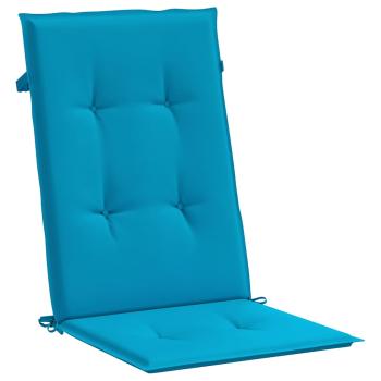 Gartenstuhlauflagen für Hochlehner 2 Stk. Blau 120x50x3cm Stoff