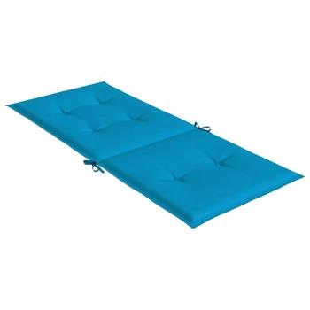 Gartenstuhlauflagen für Hochlehner 2 Stk. Blau 120x50x3cm Stoff