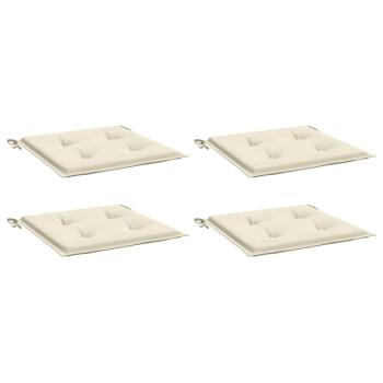 Gartenstuhl-Kissen 4 Stk. Creme 40x40x3 cm Oxford-Gewebe