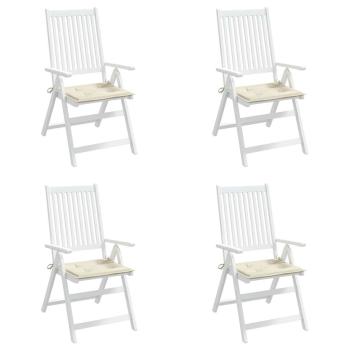 Gartenstuhl-Kissen 4 Stk. Creme 40x40x3 cm Oxford-Gewebe