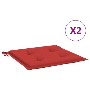 Gartenstuhl-Kissen 2 Stk. Rot 50x50x3 cm Oxford-Gewebe